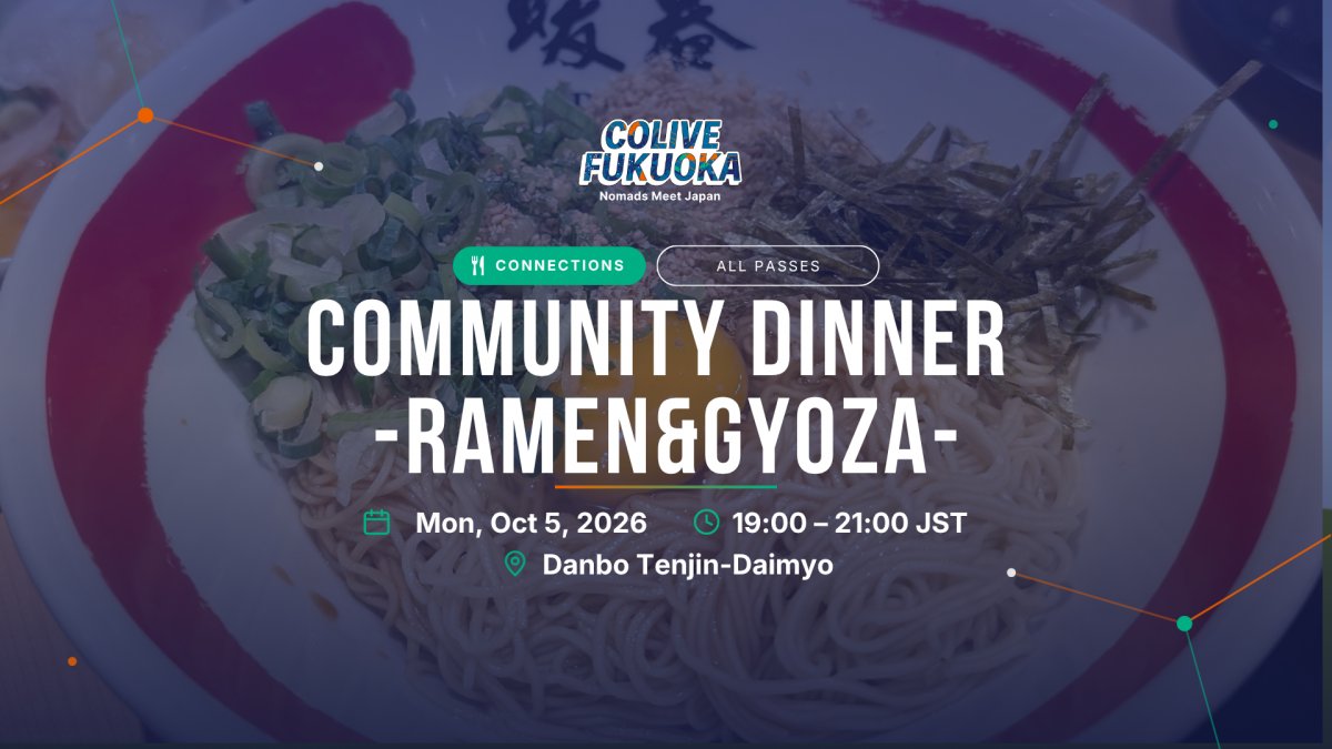 Community Dinner – Ramen & Gyoza